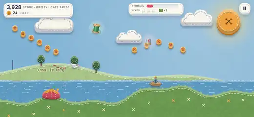 Gliding over the felt lake in Breezy weather