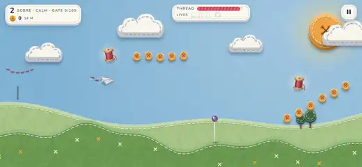 Flying over the felt meadow