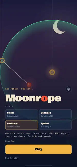 Moonrope main menu